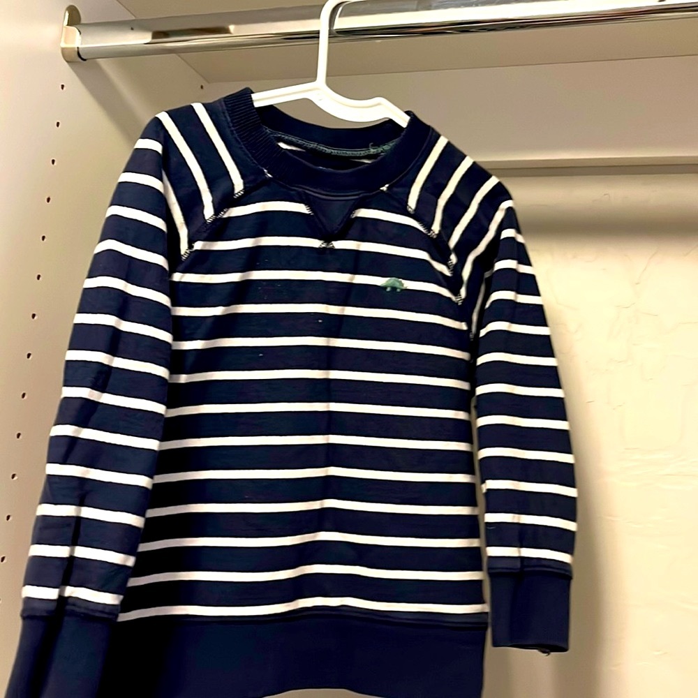 Blue and White Stripe Toddler Sweatshirt - Cute and Cozy!